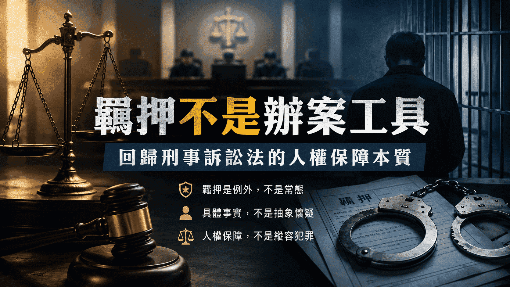 串證羈押修法爭議：人權保障與偵查實效的憲政抉擇